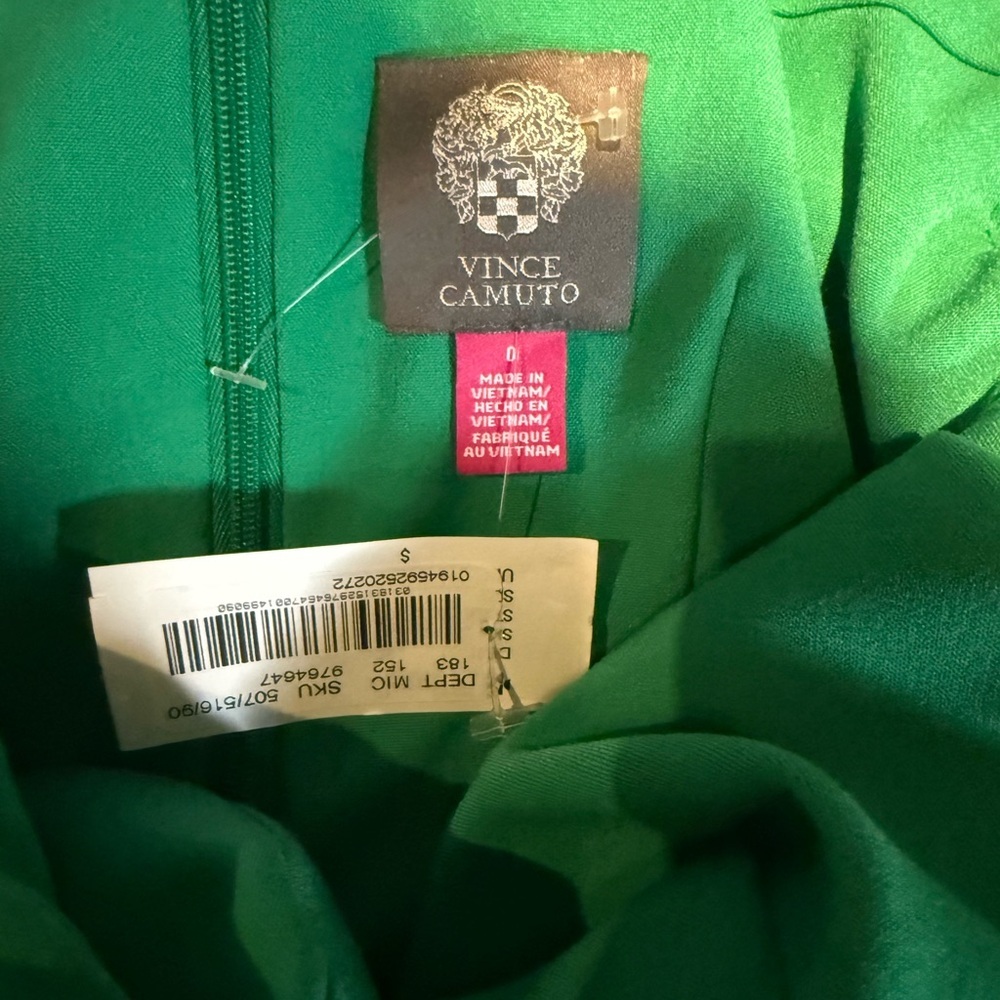 Vince Camuto Green Off-Shoulder Sheath Dress - Picture 4 of 6